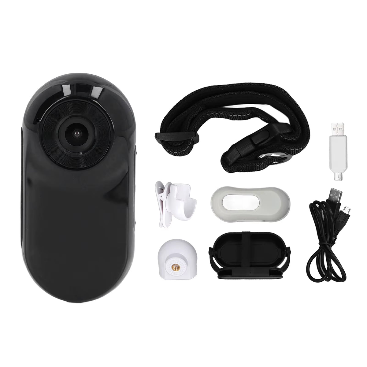 Pet Collar Camera 120 Deg Lens OTG Connection Video Recording Adjustable Magnetic Cat Sport Camera for Outdoor Dog Collar Camera